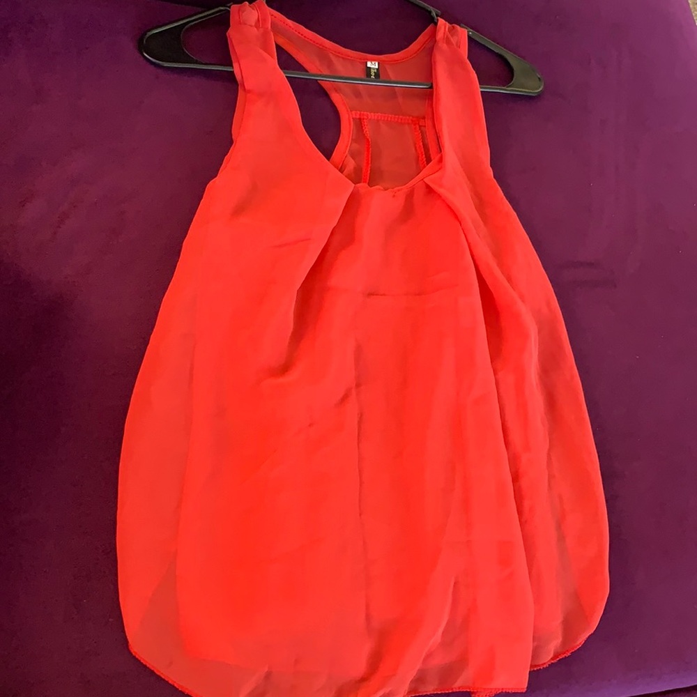 Coral Pink Top Size-M